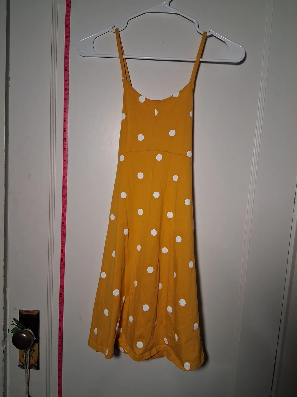 Old Navy Yellow Polka Dot Spaghetti Strap Dress